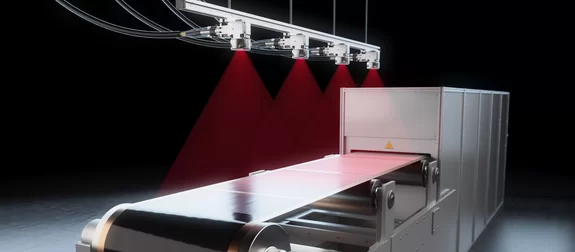 Diode laser drying of electrodes for lithium-ion batteries in a roll-to-roll process by Laserline diode lasers
