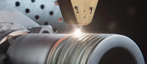 Application of a larger surface laser cladding technology on metal by Laserline diode lasers