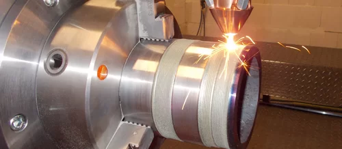 Laser cladding on a membrane wall with thermal laser spraying by Laserline diode lasers