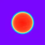 Round spot for welding application from a cladding optic shown as a heatmap by Laserline diode lasers