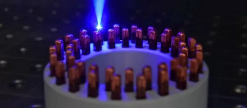 Welding of copper pins with blue diode laser by Laserline diode lasers