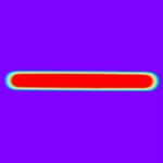 Line spot for welding application from a cladding optic shown as a heatmap by Laserline diode lasers